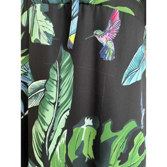 Elli White Green and Black Tropical Hummingbird Print Maxi Dress - Picture 9 of 14